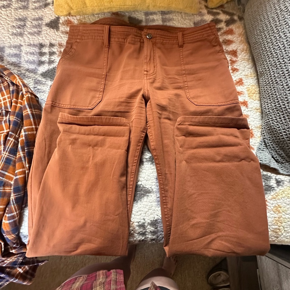 Prana Elle Cargo Pant, orangish coral